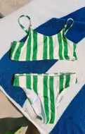 Little Annie Bikini ~ Center Court Stripe Micro Rib(1T)