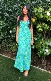Allegra Midi Dress ~ Abstract Poppy(XS)