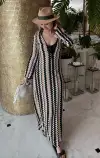 Vacay Coverup ~ Neutral Groovy Knit(XS)