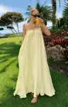 Around The World Maxi Dress ~ Yellow Gauze
