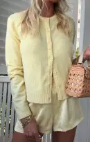 Glam Time Shorts ~ Pale Yellow Luxe Satin(XXS)