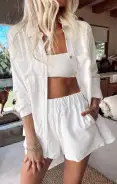 Hendrix Shorts ~ White Linen(XS)