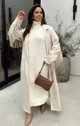 Montreal Midi Dress ~ Cream Cable Knit(XS)