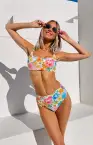 Sail Bottom ~ Ivory Botanical Rib Scrunch(XS)