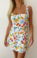 Steph Mini Dress ~ Italian Picnic Linen(XXS)