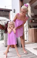 Angel Mini Dress ~ Purple Pink Terry(XS)