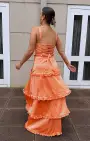 Lady Corset Dress ~ Cantaloupe Luxe Satin(XS)