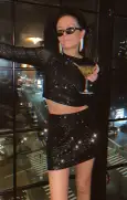 All Night Skort ~ Midnight Glitz Sequins(XS)