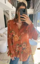 Carmela Top ~ Garden Harvest(XS)