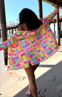 Johns Button Down Shirt ~ Beach Picnic(XS)