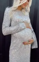 Maddison Dress ~ Platinum Sequins(XS)