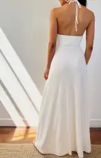 Paros Maxi Dress ~ Ivory Pleat(XXS)
