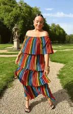 Lana Midi Dress ~ Rainbow Parade Pleat(XS)