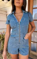 Ranch Romper ~ French Blue(XXS)