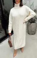 Montreal Midi Dress ~ Cream Cable Knit(XS)