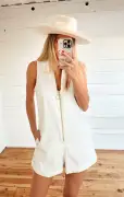 Reno Romper ~ Seasalt(XS)
