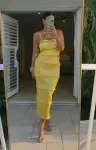 Stella Smocked Dress ~ Yellow Luxe Satin(XXS)