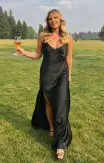 Anderson Maxi Dress ~ Black Luxe Satin(XXS)