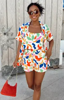 Mikey Button Up ~ Primary Paradise(XS)