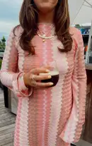 Vacay Coverup ~ Pink Groovy Knit(XS)