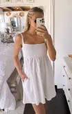 Mallory Mini Dress ~ White Poplin(XS)