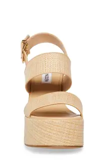 Steve Madden Valory Platform Heel ~ Natural Raffia(6)