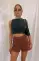 Desert Lace Up Shorts ~ Studded Brown Denim(24)