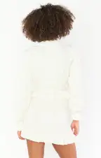 Ridley Ruffle Skirt ~ Cream Cable Knit(XS)