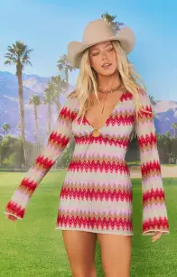 Monte Carlo Romper ~ Riviera Zigzag Crochet(XS)