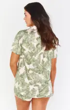 Sunday Morning Sleep Set ~ Green Majestic Palm(XS)
