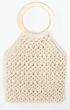 Jace Beaded Knit Bag ~ Ivory(OS)