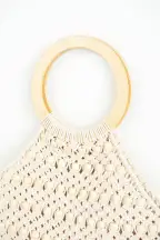 Jace Beaded Knit Bag ~ Ivory(OS)