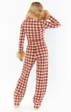 Zermatt Sweater Pant ~ Brown Geo Jacquard(XS)