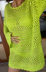 Paula Pullover ~ Citrine Crochet(XS)