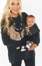 Simon Pullover ~ Dancing Tiger Graphic(XS)