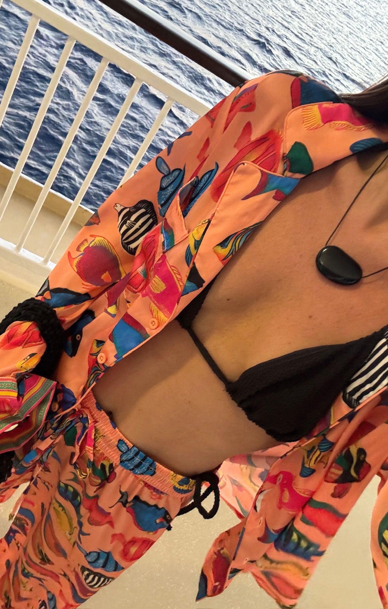 Classic PJ Set ~ Coral Rainbow Reef Silky