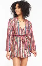Wear Me Out Dress ~ Disco Rainbow Stripe(XS)