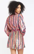 Wear Me Out Dress ~ Disco Rainbow Stripe(XS)