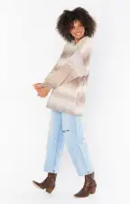 Timothy Tunic Sweater ~ Neutral Space Dye Knit(XS)