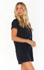 Range Romper ~ Washed Black(XS)