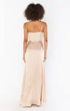 Shannon One Shoulder Dress ~ Champagne Luxe Satin(XXS)