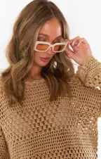 INDY Sunglasses Dolly Sunglasses ~ Beige Checkered(OS)