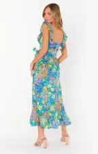 Alexis Midi Dress ~ Painterly Petals(XS)