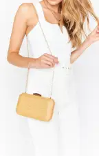 Norah Woven Clutch ~ Natural(OS)
