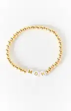 MOH Bracelet ~ Gold & White Beaded