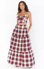 Melody Maxi Skirt ~ Winter Plaid(XS)