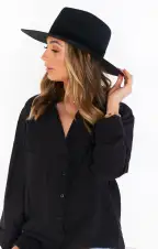 Lack of Color The Mirage Wide Brim Hat ~ Black