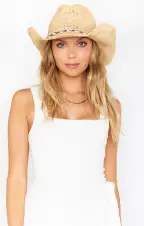 Straw Cowboy Hat ~ Natural