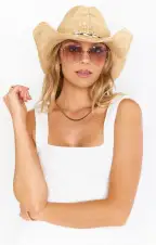Straw Cowboy Hat ~ Natural(OS)