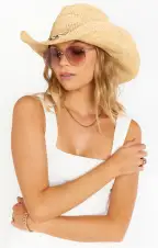Straw Cowboy Hat ~ Natural(OS)